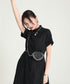 Asymmetric Button Minimal Dress