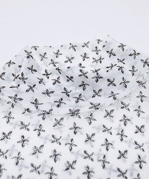 Star Mesh Turtleneck Top