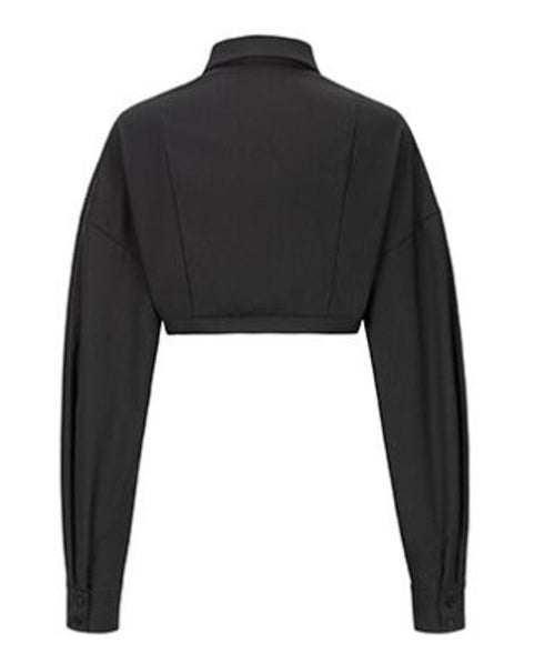 Round Tail Cropped Blouse