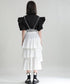 Tiered Pleated Midi Skirt