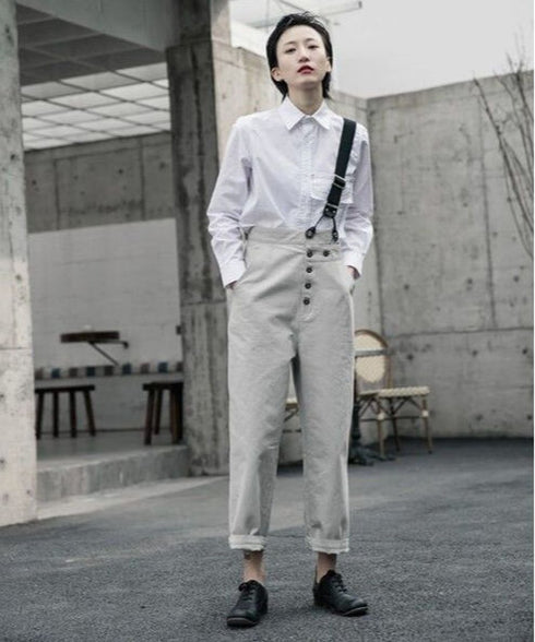 Suspender Straight Pants