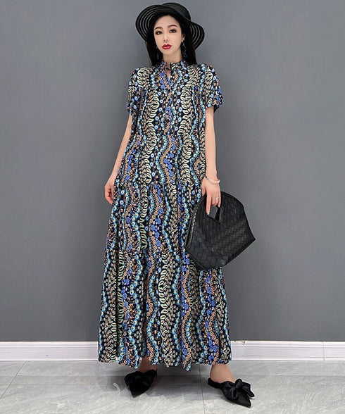 Swan Neck Botanical Dress