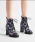 Gradient Flower Platform Boots