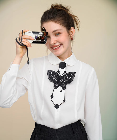 Butterfly Embroidery Tie