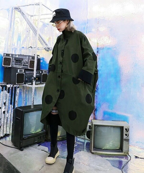 Oversized Polka Dot Coat