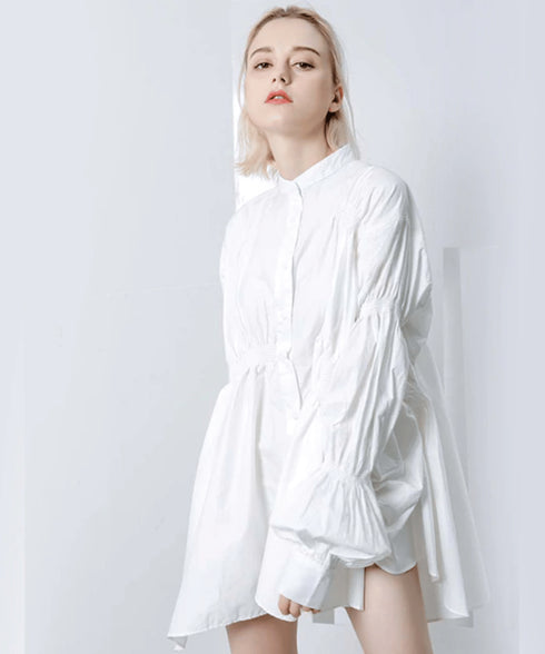 Volume Flare Sleeve Blouse