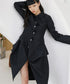 Heart Button Draped Coat