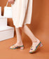 Multi Stone Clear Heel Sandals