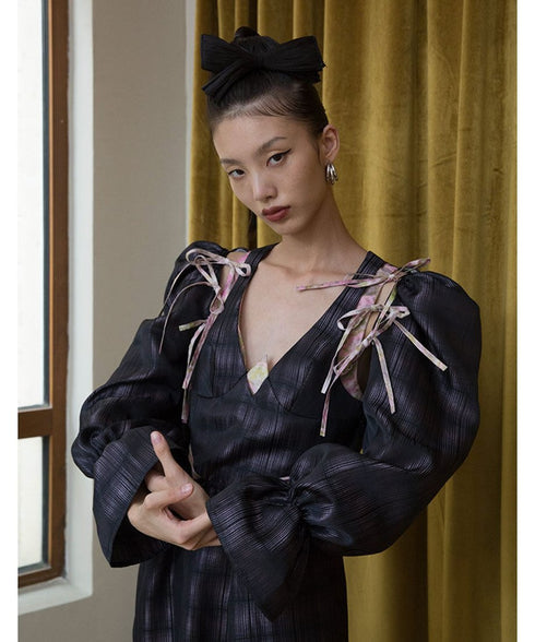 Faux Leather Two Piece Dress