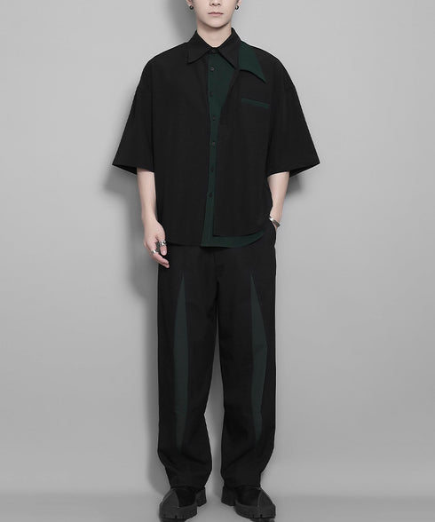 Asymmetric Collar Shirt