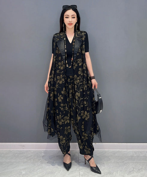 Back Tiered Vest & Pants Co-ord