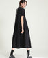 Asymmetric Button Minimal Dress