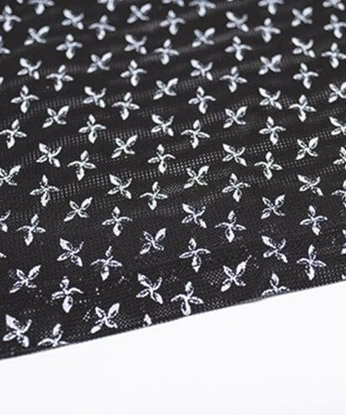 Star Mesh Turtleneck Top