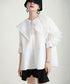 Ruffle Pleated Short Blouse