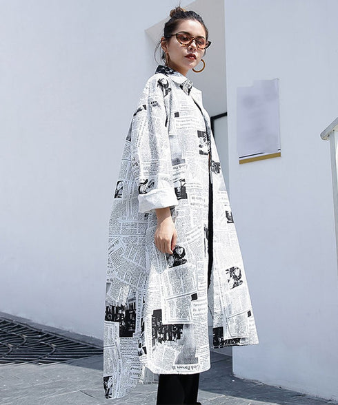 Letter Print Long Shirt