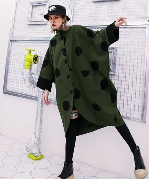 Oversized Polka Dot Coat