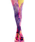 Vivid Floral Print Tights