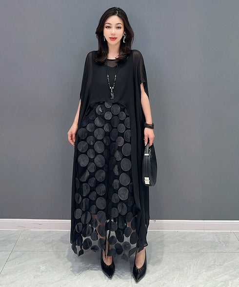 Side Long Top & Dot Dress Co-ord