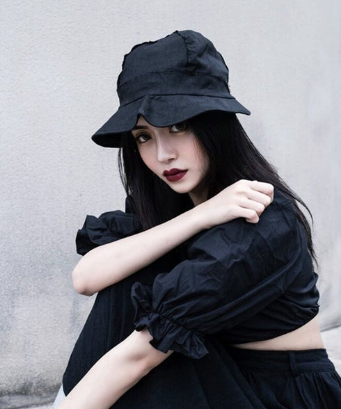 Raw Edge Bucket Hat