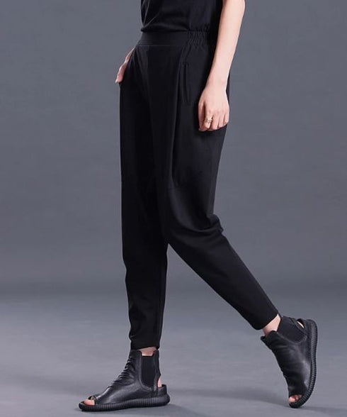 pleated pocket harem pants