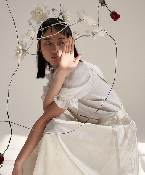 Structured Puff Sleeve Shirt