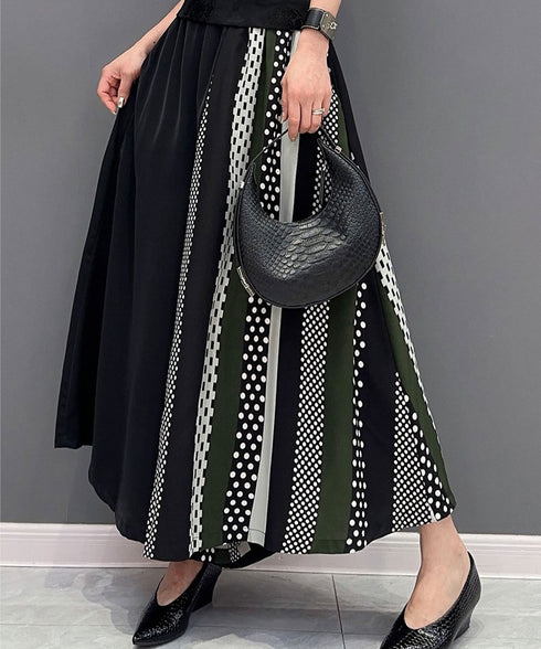 Half Dot Pattern Wide Pants