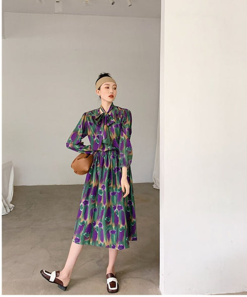 Iris Gradient Belted Blouse