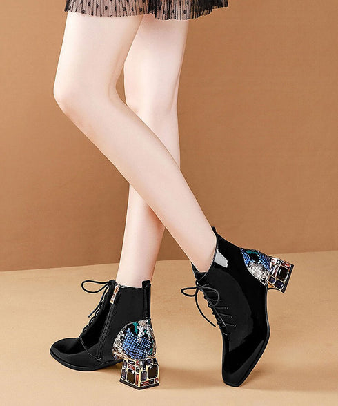 Bijou Heel Lace Up Boots