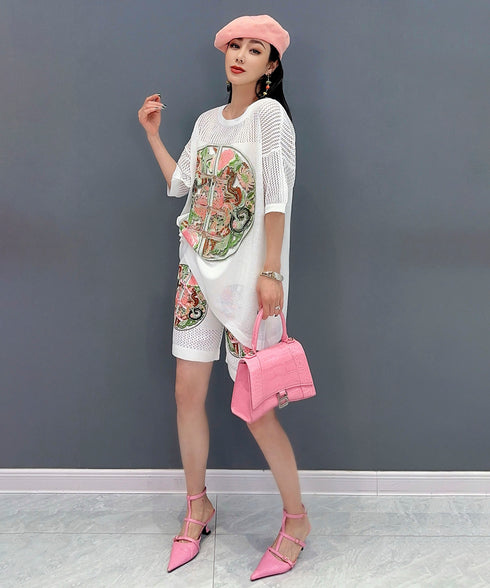 Mesh Top & Shorts Co-ord