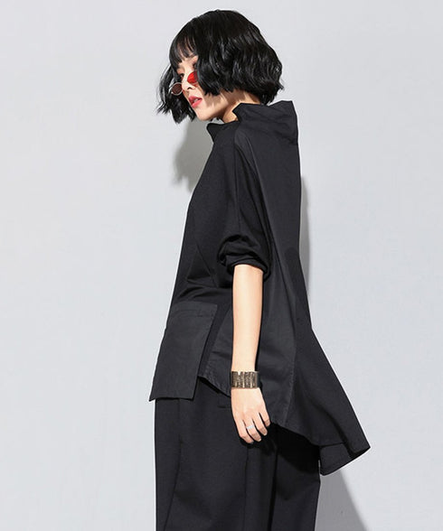 High Neck Box Pocket Top