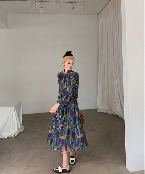 Iris Gradient Belted Blouse