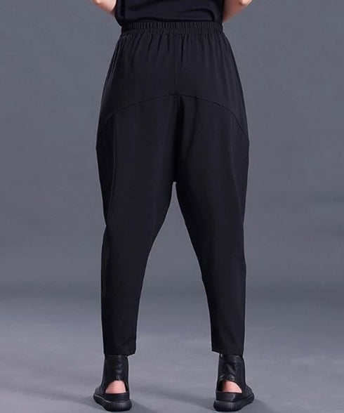 pleated pocket harem pants