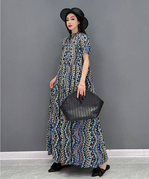 Swan Neck Botanical Dress