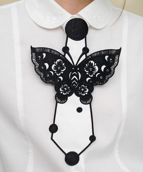 Butterfly Embroidery Tie