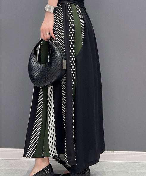 Half Dot Pattern Wide Pants