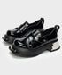 Metal Plate Platform Loafers