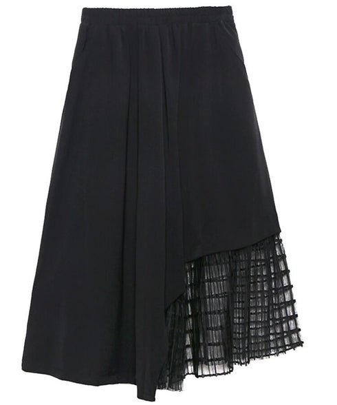 Layered Mesh Hem Skirt