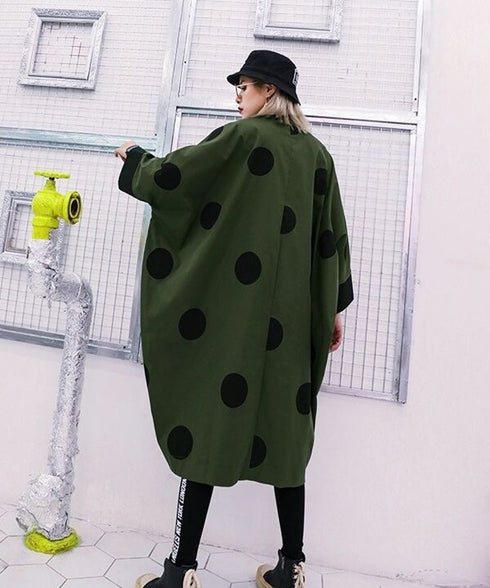 Oversized Polka Dot Coat