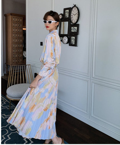 Pastel Flow Pleated Skirt