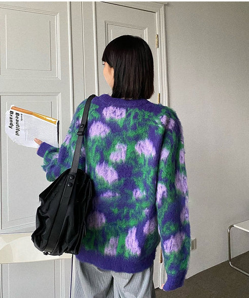 Flower Jacquard Sweater