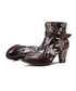 Vintage Floral Pattern Ankle Boots