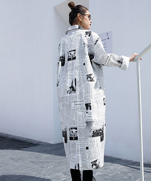 Letter Print Long Shirt