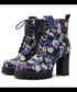 Gradient Flower Platform Boots