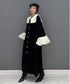 Velvet Pearl Collar Long Dress