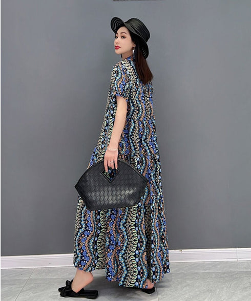 Swan Neck Botanical Dress