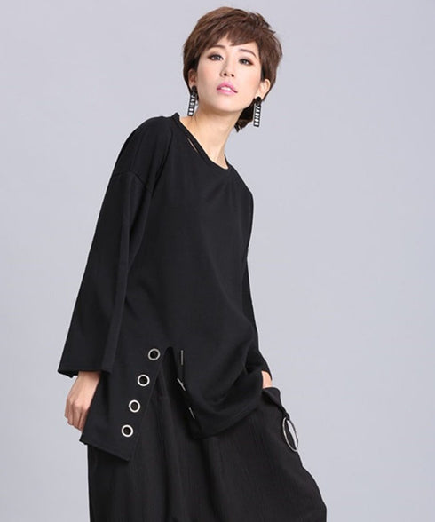 Metal Eyelet Loose Top