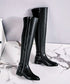 Dual Buckle Over Knee Boots