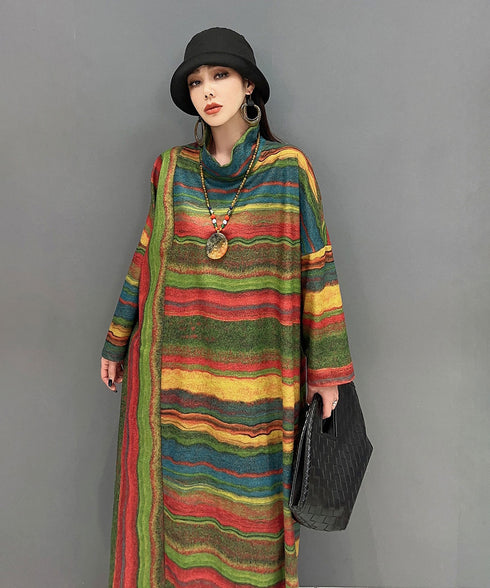 Off Neck Striped Dress