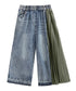 Side Pleat Denim Pants