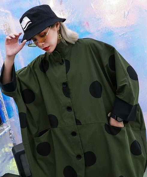 Oversized Polka Dot Coat